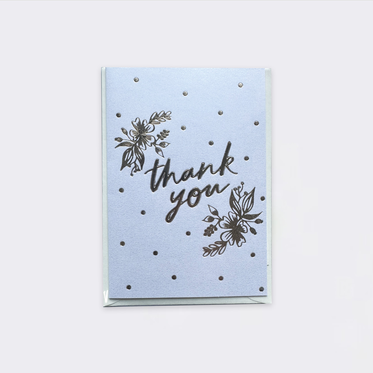 Листівка "Thank you" з конвертиком білого кольору з тисненням 13х9 см 1шт.