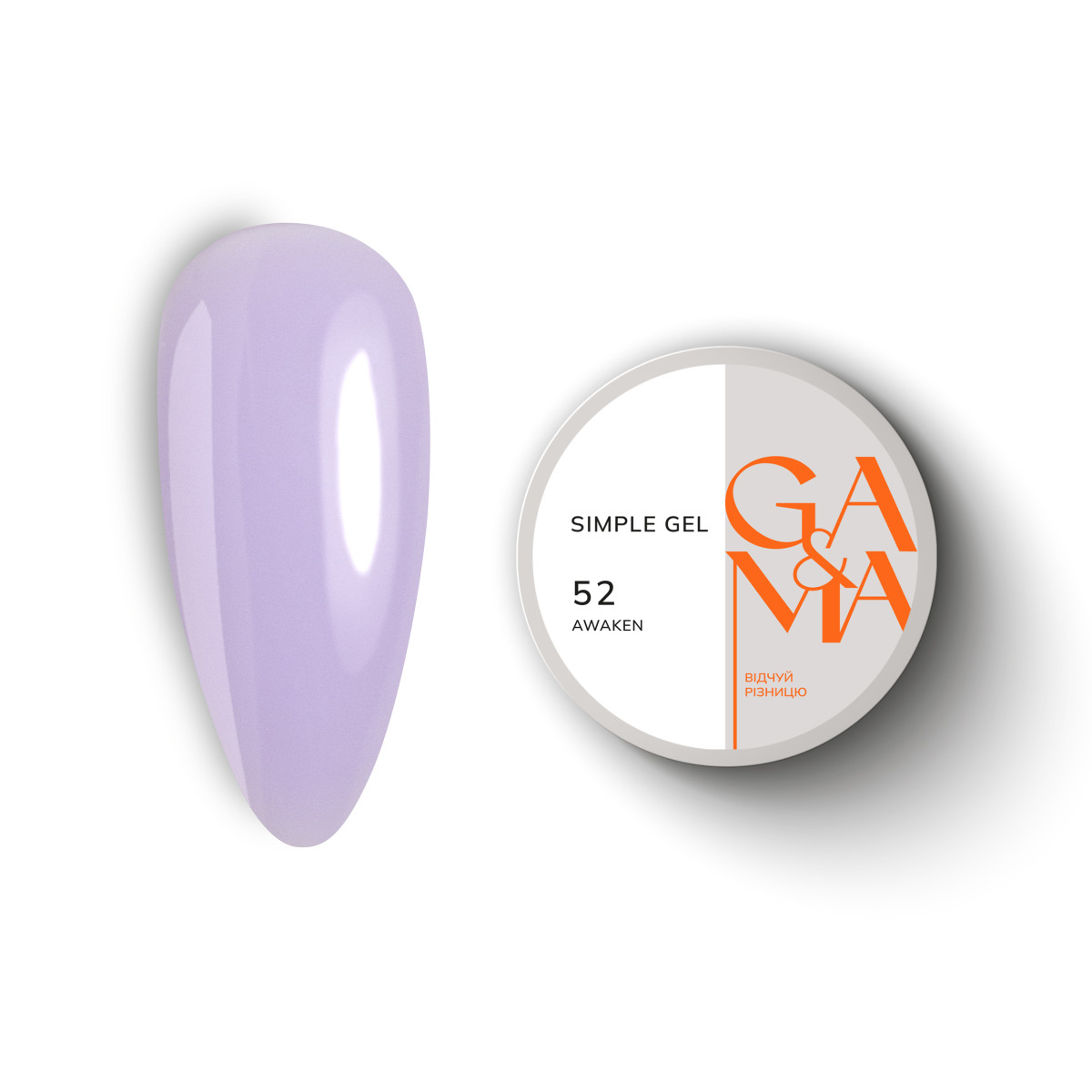 Simple gel 052 Awaken / Сімпл гель 052 Авейкен  GA&MA 30 ml, фото 1