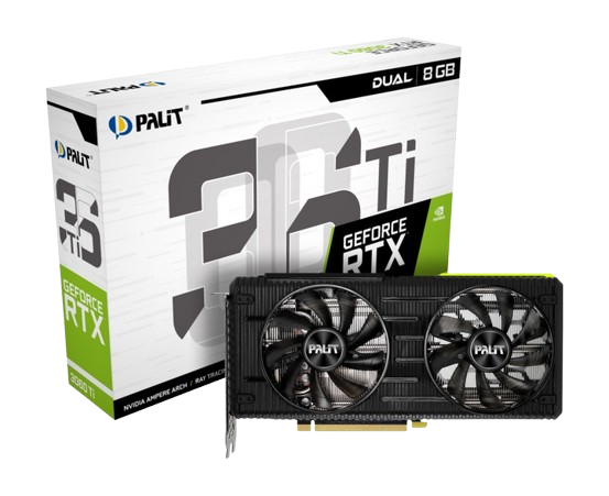 Відеокарта GeForce RTX 3060 Ti 8GB Palit Dual (NE6306T019P2-190AD) Б/В