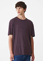 Футболка чоловіча Altitudine Італія базова однотонна без принта баклажан (egg plant)
