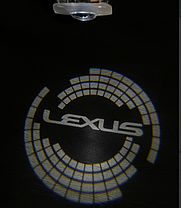 Проектор підсвічування логотипу для дверей LEXUS (RX, GX, LS, LX, IS, GS, RC, UX) - Білий Напис, фото 3