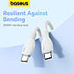 Кабель Type-C на Type-C Baseus Pudding Series Fast Chargingf Data Cable (2m, 100W, 5A, 480 Mbps). White, фото 7