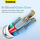 Кабель Type-C на Type-C Baseus Pudding Series Fast Chargingf Data Cable (2m, 100W, 5A, 480 Mbps). White, фото 9