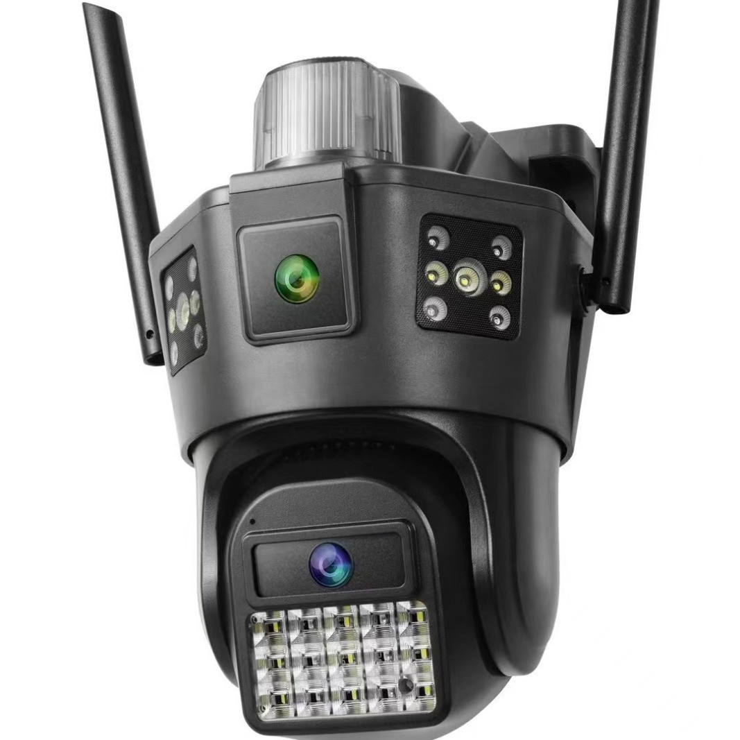 Ip 4G камера 6 Мп бездротова вулична поворотна 2 незалежні об'єктиви Відеокамера із сім-картою, фото 1