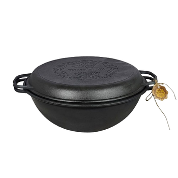 Казан узбецький 8л з кришкою-сковородою гриль Т405СРGr Майстерня