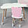 Дитячи білий стіл хмарка і стільчик ведмедик дитячий рожевий. Дитячий столик білосніжний., фото 5
