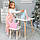 Прямокутний стіл і стільчик дитячий рожева корона. Столик для уроків, ігор, їжі, фото 4