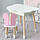 Новинка! Стол хмаринка з нішею білий та стілець метелик рожевий 69387, фото 4