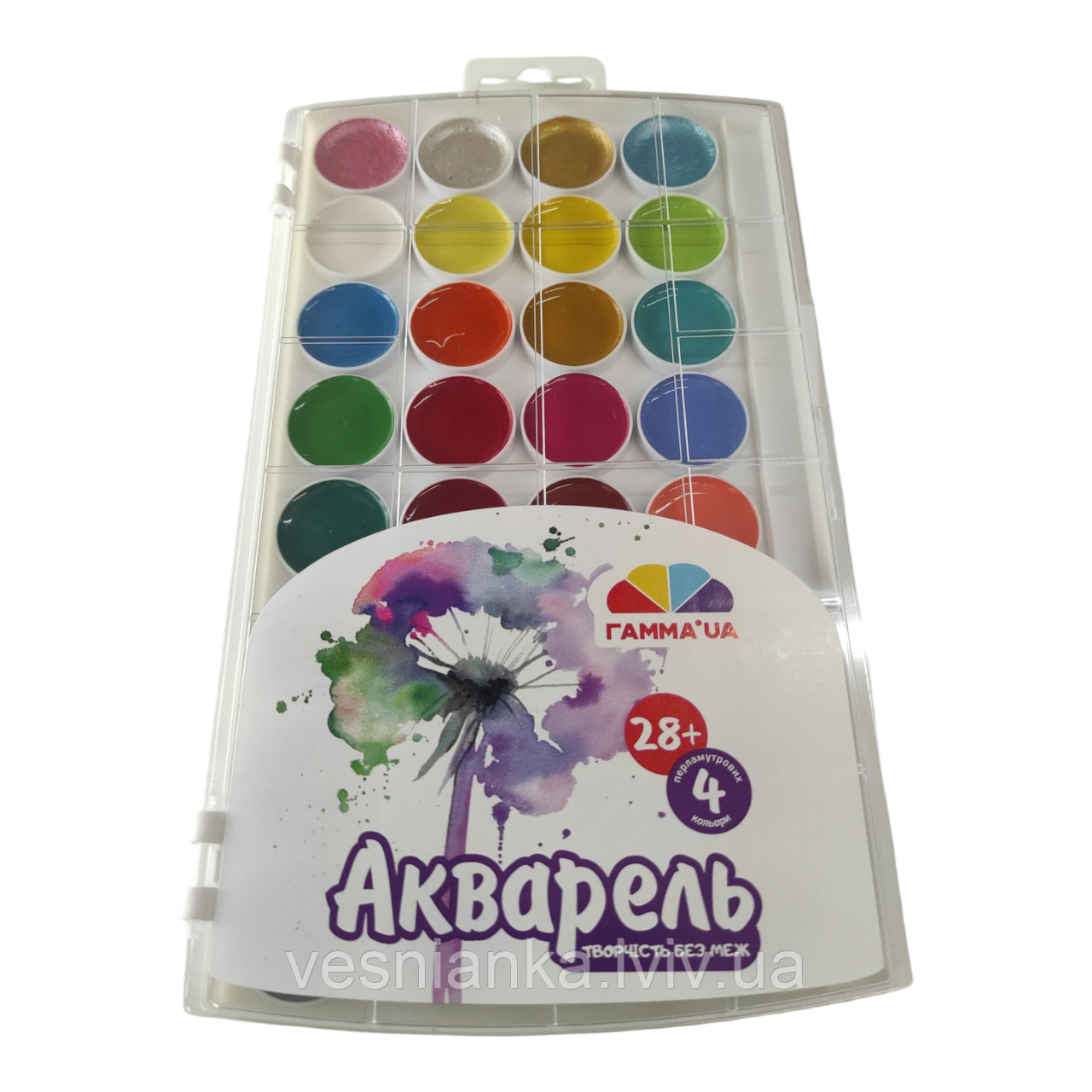 Художня фарба Акварель 32 кол. медові "Творчість" арт 400114 Гамма'ua