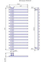 Рушникосушарка водяна MARIO INOX Марсель 1170 х 530/50, фото 4