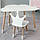 Столик хмаринка 46х70х40 і стільчик корона 26.5х26х25, стіл та стілець в дитячу, білий, фото 3