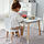 Стіл прямокутний з висувним ящиком 46х60х45 і стілець медвежа 26.5х26х25, столик та стільчик в дитячу, білий, фото 8
