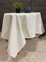 Скатерть однотонная молочная водоотталкивающая турецкого производства 150 х 220 см