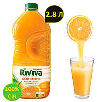 Сік Апельсиновий Натуральний з Вітаміном З Riviva Sok 100% Pomarańczа 2,8 л Польща