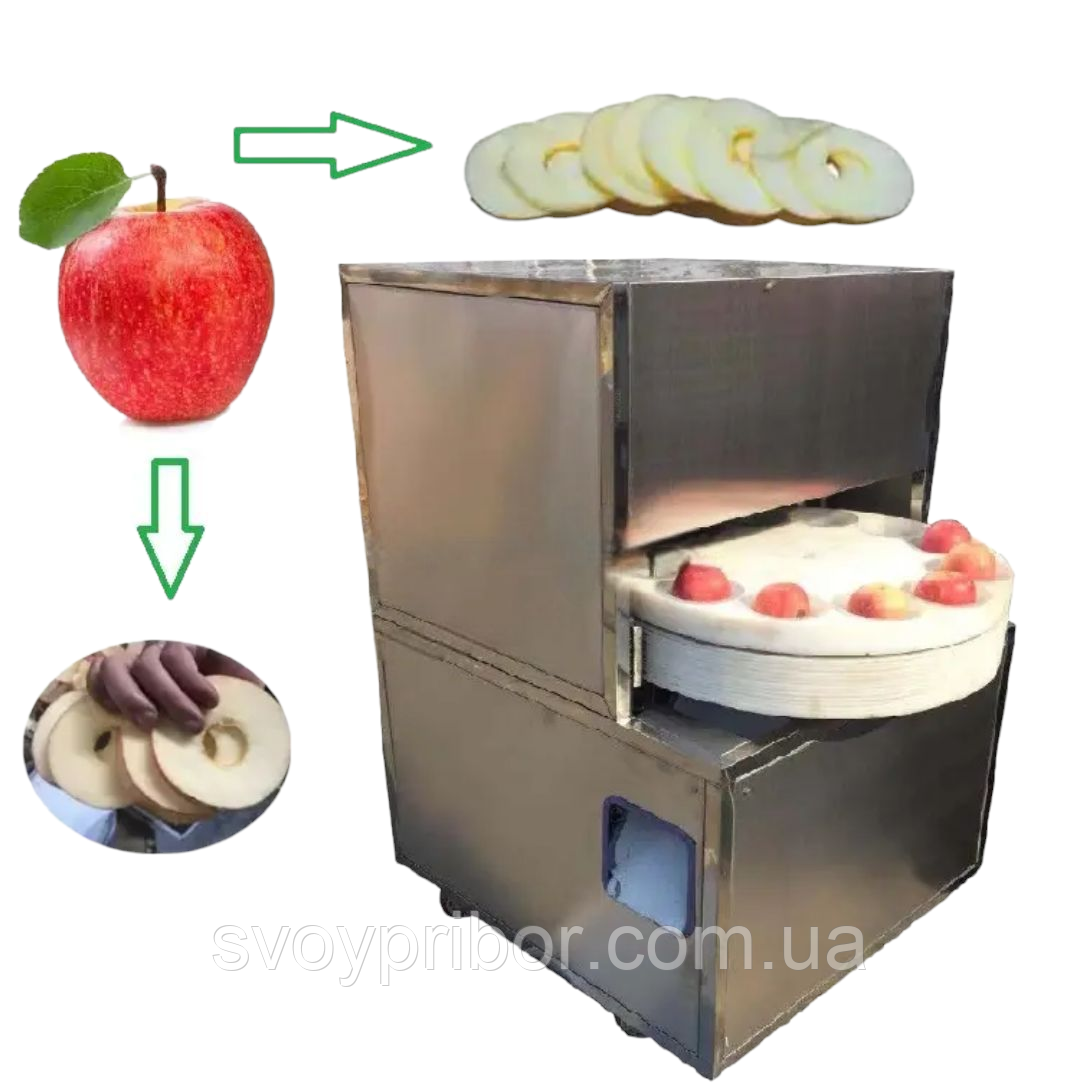 Машина для видалення серцевини яблук РН-48 (48 шт/хв) з можливістю нарізання слайсами (від 6 мм) або часточками, фото 1