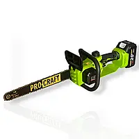 Procraft PKA34 аккумуляторная пила с 2 шинами, 2 цупями, АКБ 3Ач и зарядкой