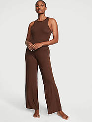 Трикотажна Піжама Victoria's Secret Ribbed Modal Tank & Pants Set Майка та штани, Коричнева XL
