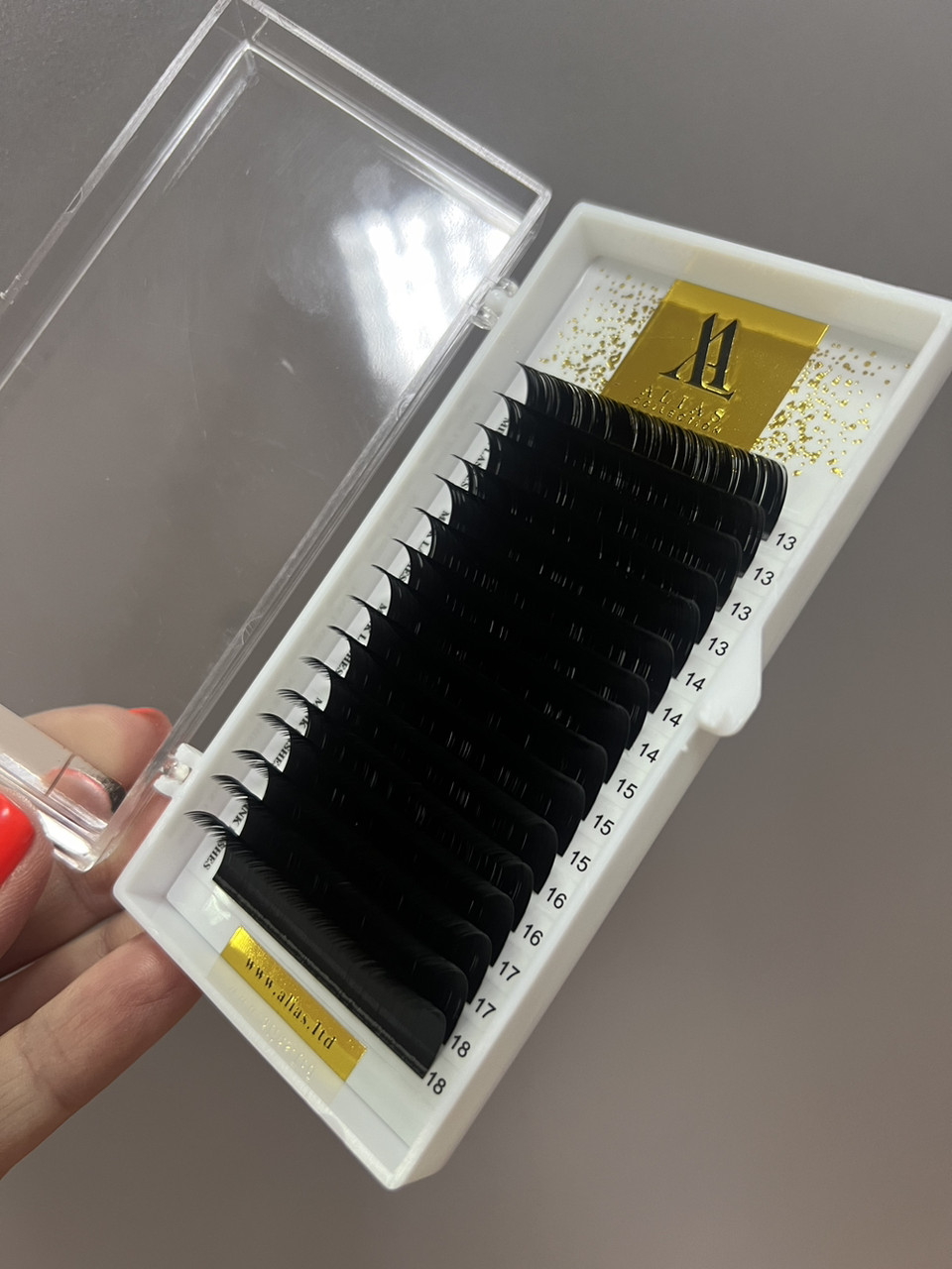 Чорні вії "ALIAS", мікс СС/0,07 (13-18 мм)