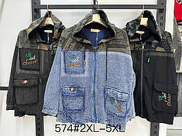 Куртка котон на блискавці з капюшоном жіноча 52-58, колір уточнюйте під час замовлення