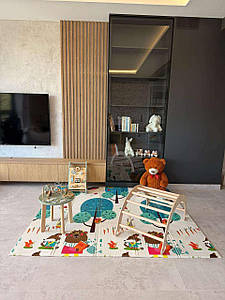 Складаний двосторонній дитячий килимок для ігор та розвитку 200х180 см