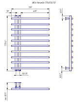 Рушникосушарка водяна MARIO INOX Марсель 770 х 530/50, фото 4