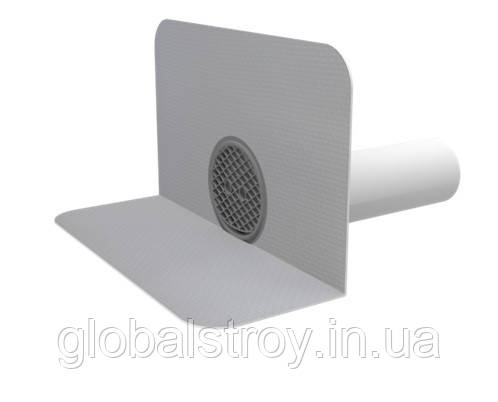 Воронка ПВХ парапетна покрівельна кругла з пвх фартухом TOPWET TWC 110 pvc DN100