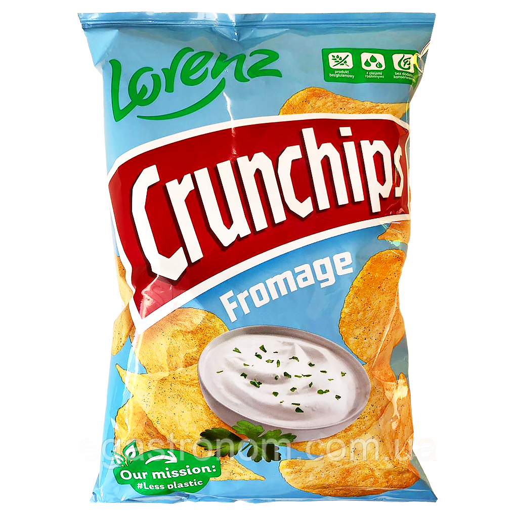 Чипси крем-сир та зелень Лоренц Lorenz crunchips 140g 20шт/ящ (Код: 00-00017565)