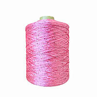 Італійська мікропайєтка 2 мм на основі, рожевий з пайєткою срібло (Пряжа полієстер для в'язання)