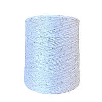 Італійська мікропайєтка 2 мм на основі, білий зі срібною пайєткою (Пряжа поліестер)