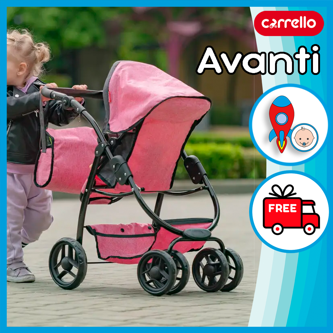 Коляска для ляльок 2 в 1 Carrello Avanti 9662 із сумкою