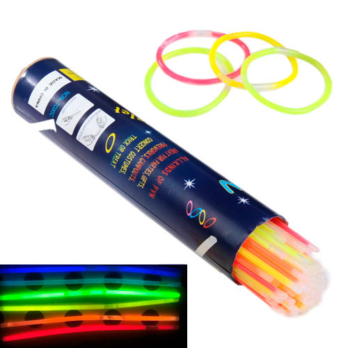 Неонові полички Glow sticks неонові браслети 100 шт (000846), фото 1