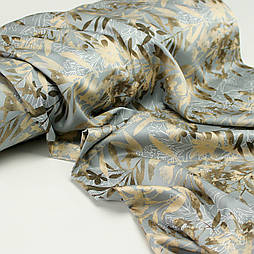 Сатин digital, ширина 240 см "Бронзово-золоті гілочки"  №SB-3482