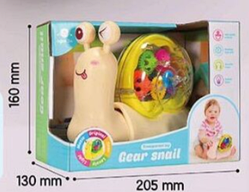 Равлик підсвічування, мелодія, колеса вільного ходу, рухомі шестерні, 2 режими роботи у коробці (CL 201)