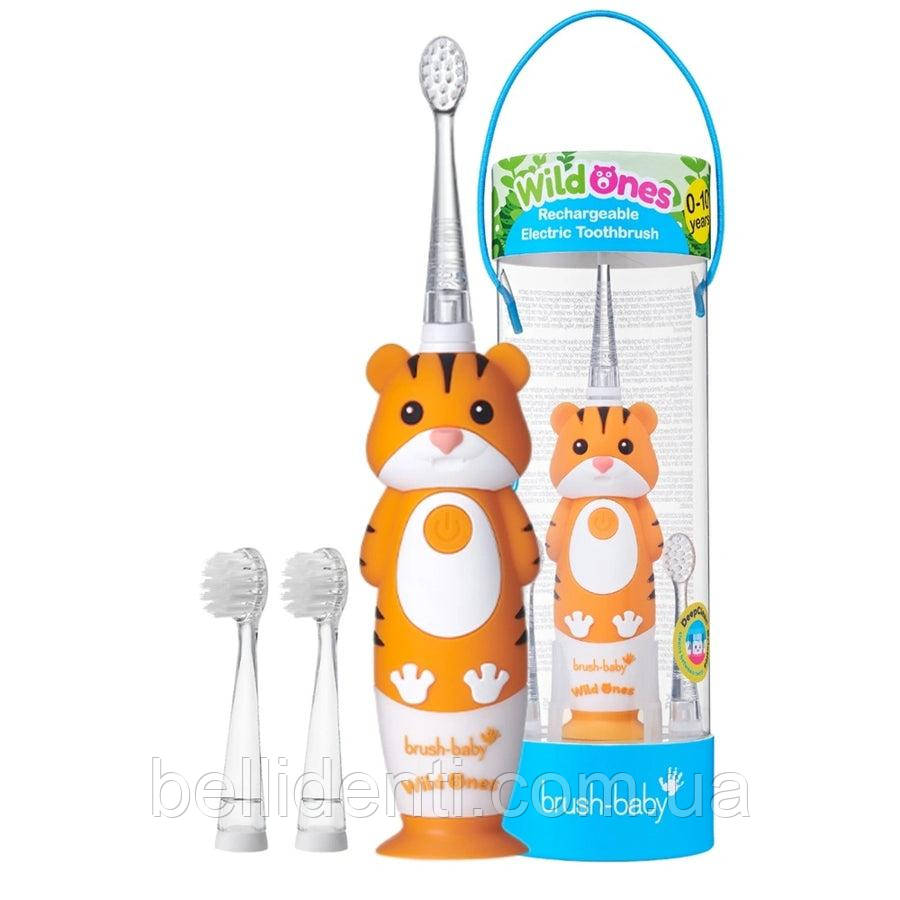 Звукова зубна щітка Brush Baby WildOnes Sonic (від 0 до 10 років) Тигр
