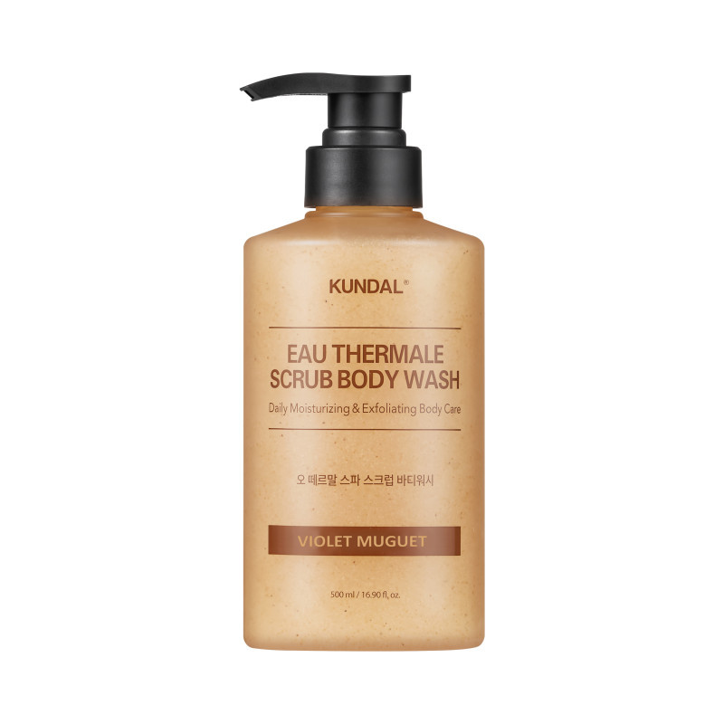 Пілінг-гель для душу "Фіолетовий Конвалія" Kundal Eau Thermal Scrub Body Wash Violet Muguet 500 г., фото 1