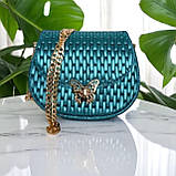 Пряжа трикотажна металік колір Синій 100 грам 25 м, фото 9