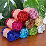 Пряжа трикотажна металік колір Золото 100 грам 25 м, фото 8