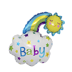 Р254 Фігура КИТАЙ-КТ Хмаринка з веселкою Baby Блакитна (УП)