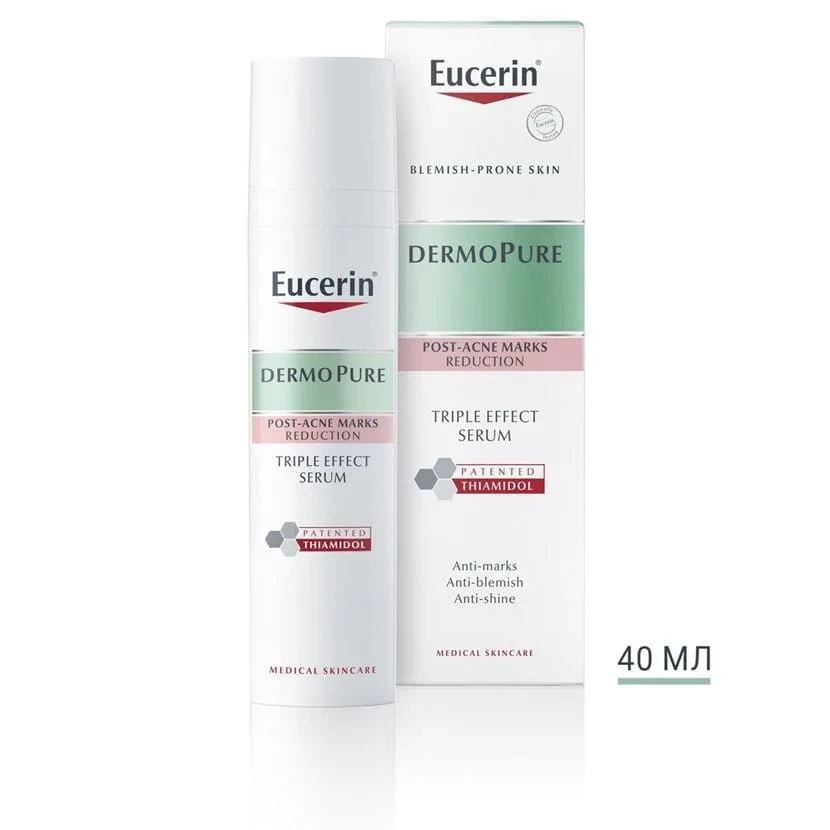 Сироватка для обличчя Eucerin Dermo Pure потрійної дії для проблемної шкіри 66862, 40 мл