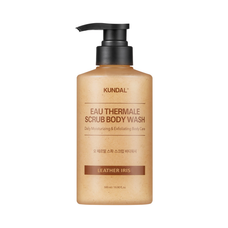 Kundal Гель-скраб для душу Шкіра&Ірис Eau Thermal Scrub Body Wash Leather Iris 500 г., фото 1