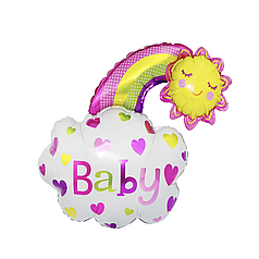 Р255 Фігура КИТАЙ-КТ Хмаринка з веселкою Baby Рожева (УП)