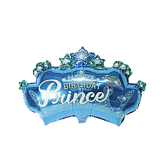 Р244 Фігура КИТАЙ-КТ Корона з камінням Happy Birthday Prince Блакитна (УП)