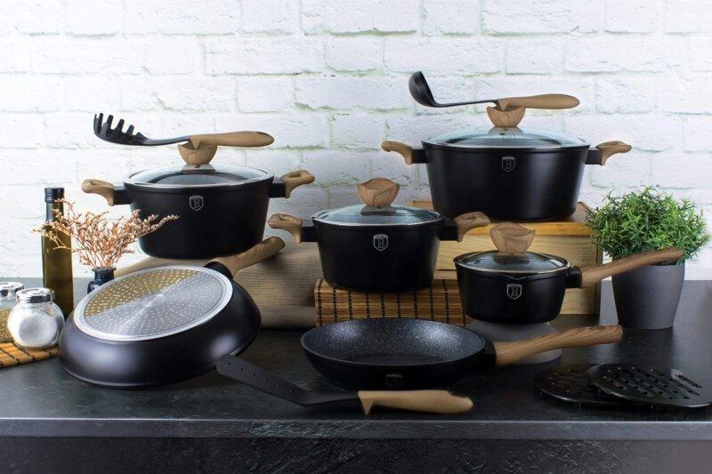 Набір посуду 15 предметів Berlinger Haus Ebony Maple Collection BH 1536