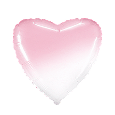32" FLEXMETAL-ФМ 002 СЕРЦЕ Омбре Біло-Рожеве | Baby Gradient Pink (УП)