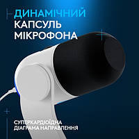 Мiкрофон Logitech Yeti GX Dynamic RGB Gaming Mic with Lightsync Off White (988-000576)