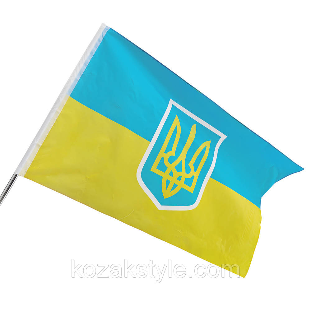Прапор України з Гербом 150*98 см поліестер