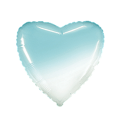 32" FLEXMETAL-ФМ 004 СЕРЦЕ Омбре Біло-Блакитне | Baby Gradient Blue (УП)