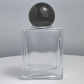 Флакон Bravado 55 ml скляний, горло 15 мм з кришкою "Sfera black"
