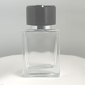 Флакон Bravado 55 ml скляний, горло 15 мм з кришкою "Silver-Charm"