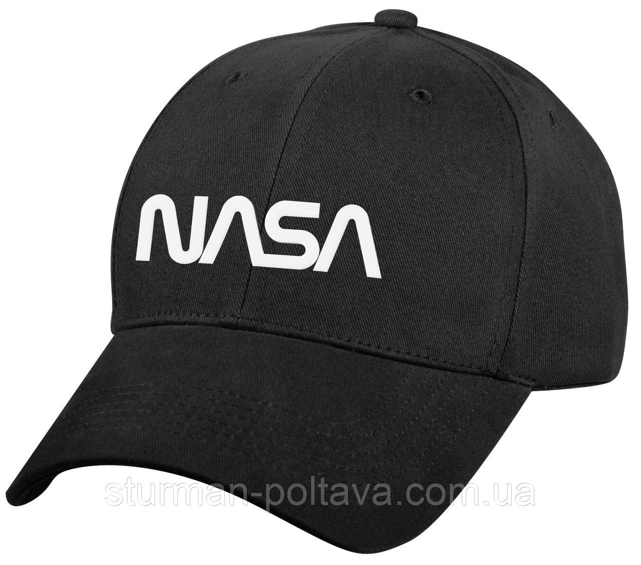 Бейсболка чоловіча NASA колір чорний вишивка об'ємна ROTHCO USA